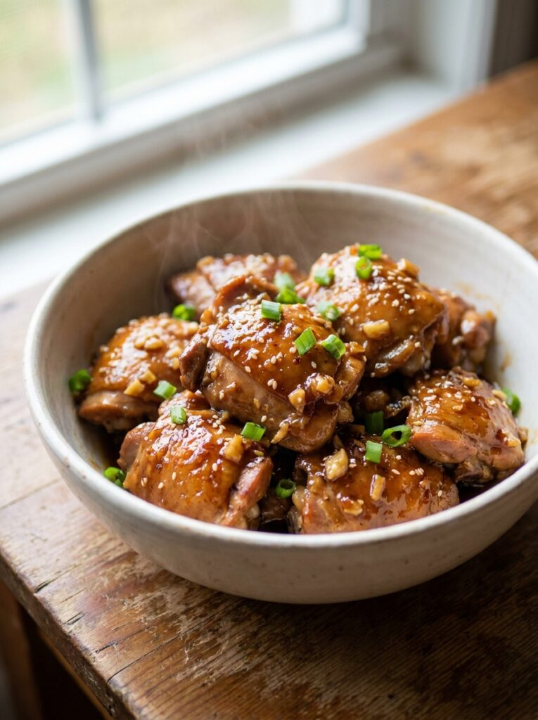 Slow Cooker Bourbon Chicken Recipe 12 A realistic close up recipe photo 202605131828