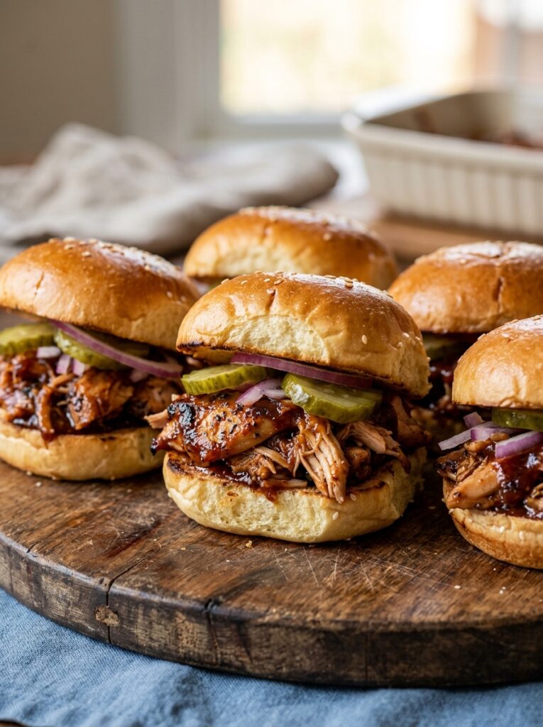 Air fryer BBQ chicken sliders 202605162141
