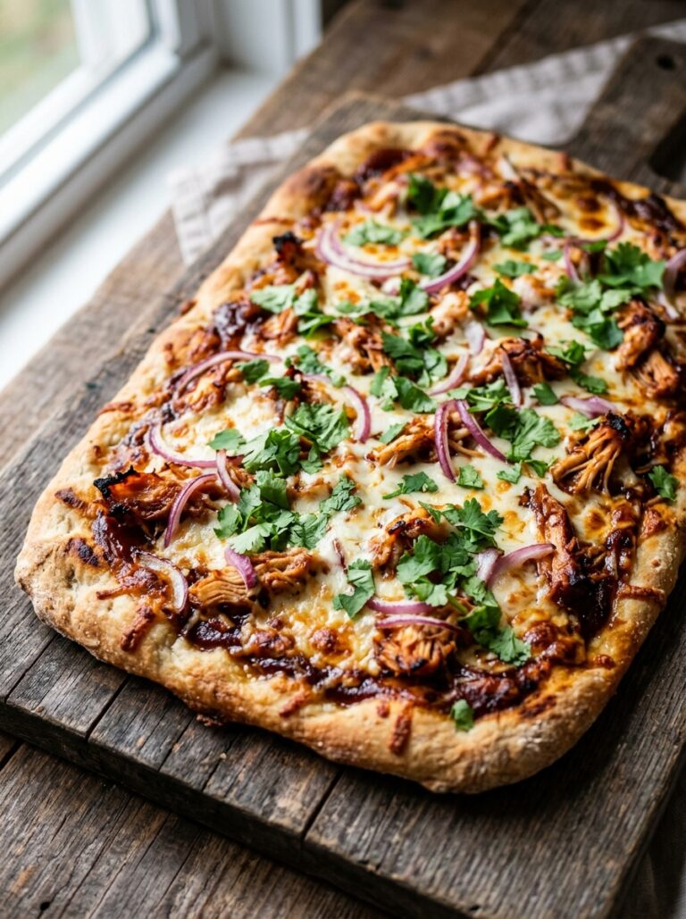 BBQ chicken flatbread pizza 202605062312