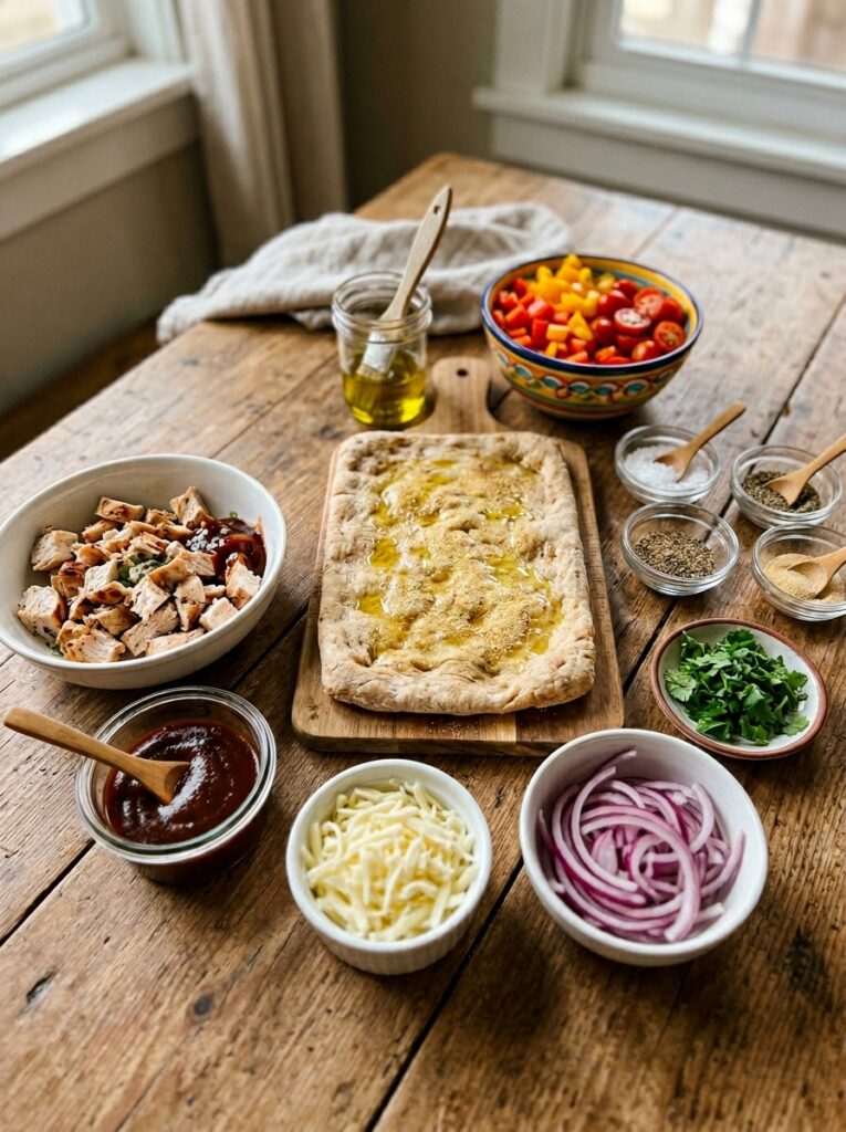 BBQ chicken flatbread pizza ingr… 202605062312