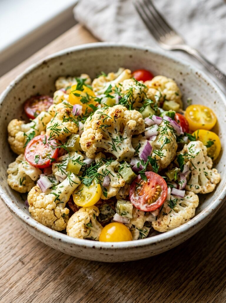 Low Carb Keto Cauliflower Faux Pasta Salad 17 Cauliflower pasta salad recipe 202606031851
