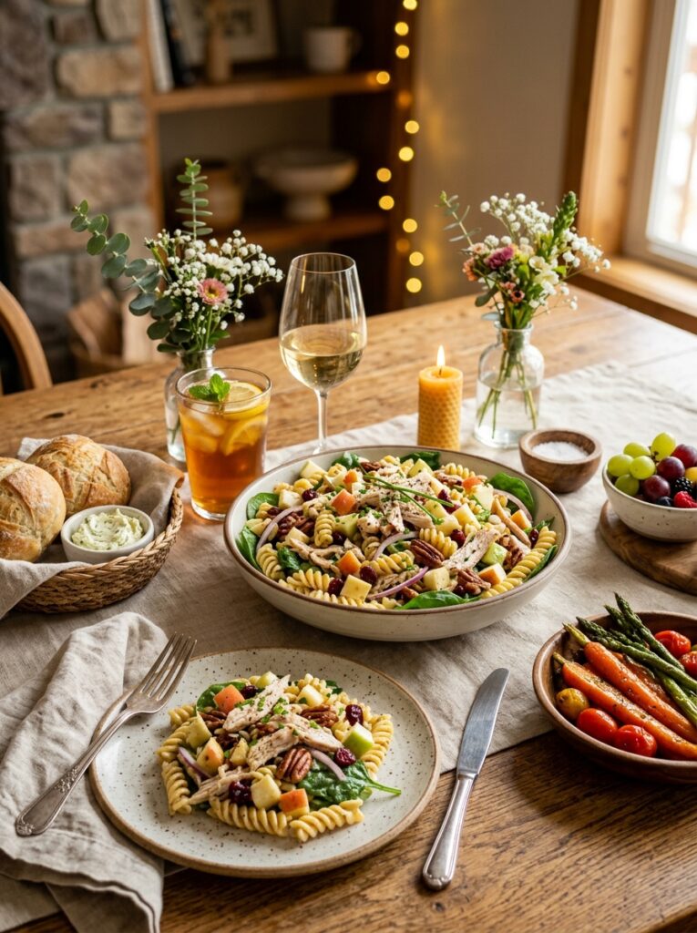 Honey Dijon Crisp Apple Chicken Pasta Salad 15 Chicken Pasta Salad side dishes 202606062039
