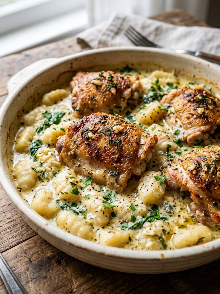 Chicken Thighs with Gnocchi: A Creamy One-Pot Comfort Food 1 Chicken Thighs with Gnocchi 202605221932
