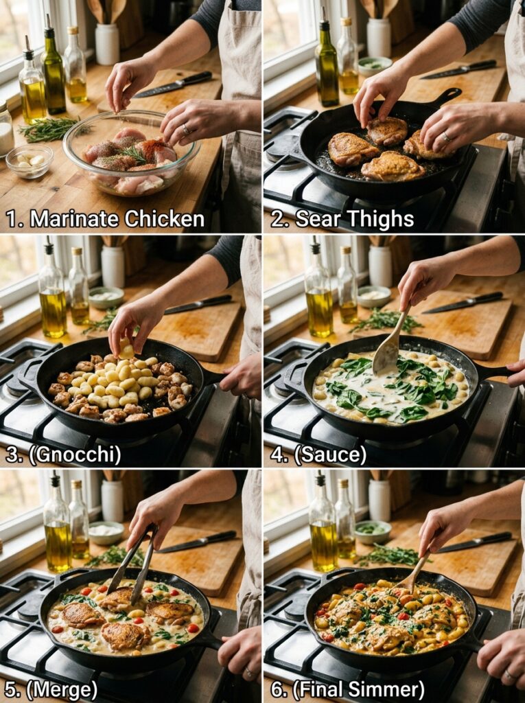 Chicken Thighs with Gnocchi: A Creamy One-Pot Comfort Food 3 Chicken Thighs with Gnocchi cooking 202605221932