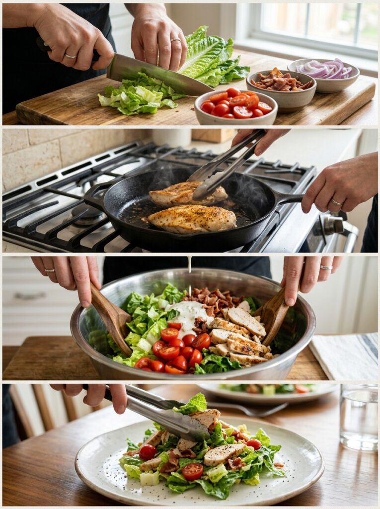 Chicken Breast BLT Salad: Ultimate Recipe, Ingredients, and Tips 3 Chicken breast BLT salad process 202605231841