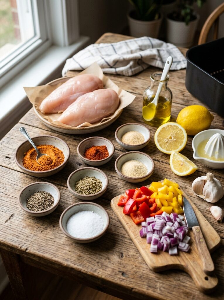 Air Fryer Cajun Chicken Breast: Easy, Flavorful, and Healthy Recipe 13 Chicken breast ingredients arran… 202605101352