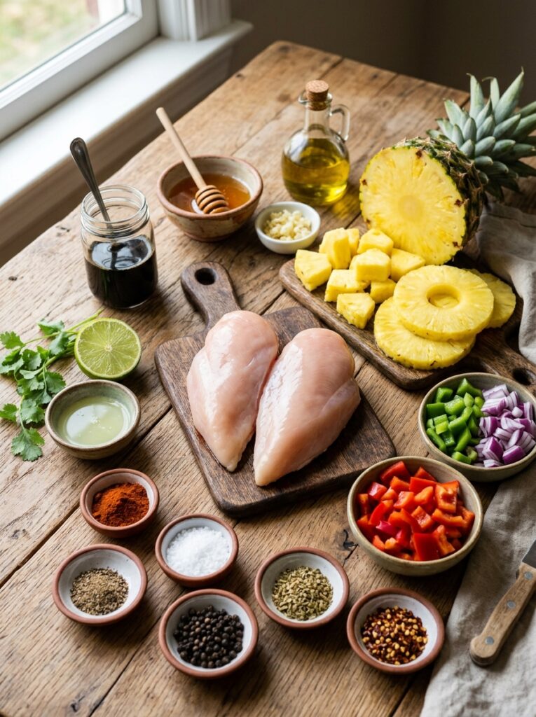 Grilled Pineapple Chicken Breast Recipe 13 Chicken breast ingredients on table 202605111306
