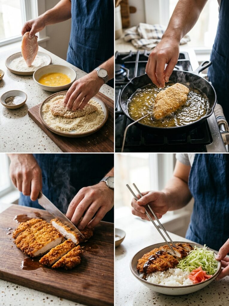 Chicken Breast Katsu Bowls: Easy Homemade Recipe 14 Chicken breast katsu bowls cooking 202605291549