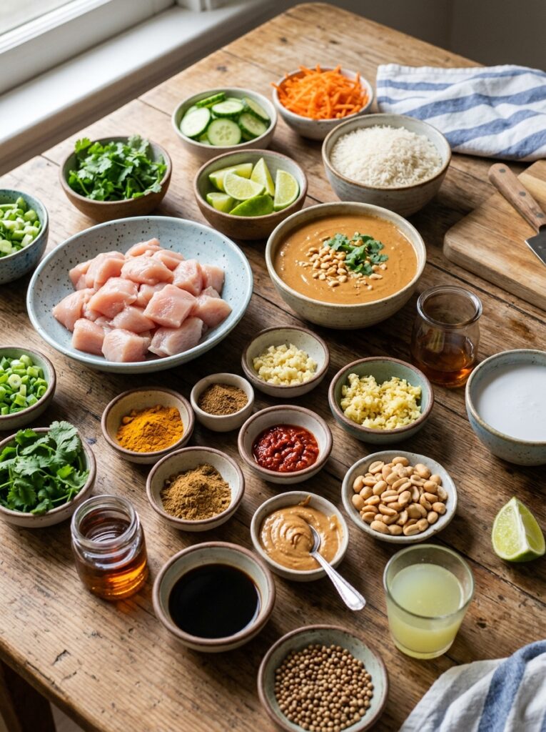 Chicken Breast Satay Bowls 13 Chicken breast satay ingredients… 202605251957
