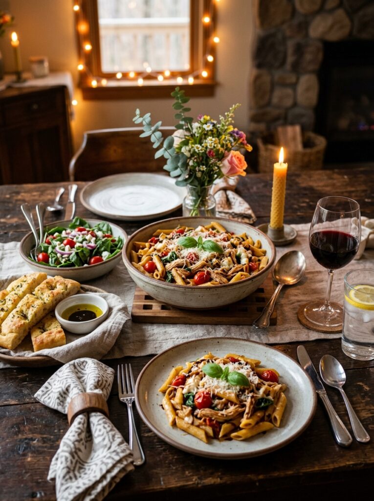 Crockpot Chicken Bruschetta Pasta 15 Chicken bruschetta pasta side di… 202605291635