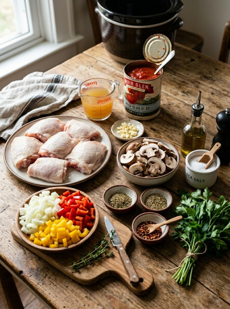 Crockpot Chicken Cacciatore: A Slow Cooker Italian Classic 13 Chicken cacciatore ingredients o… 202605162215