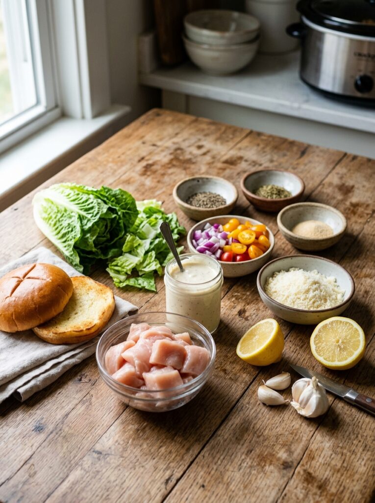 Crockpot Chicken Caesar Sandwiches: The Ultimate Slow Cooker Comfort Meal 13 Chicken caesar sandwich ingredie… 202605171821