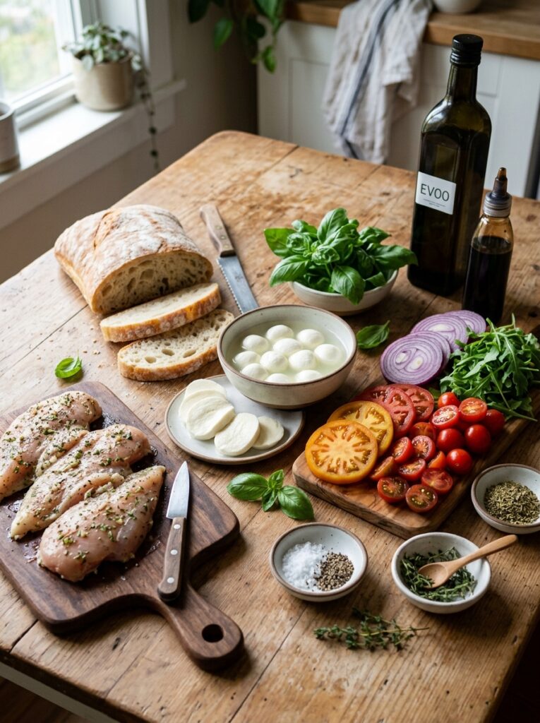 Chicken Caprese Sandwiches: A Classic Italian Inspired Delight 13 Chicken caprese sandwich ingredi… 202605311636