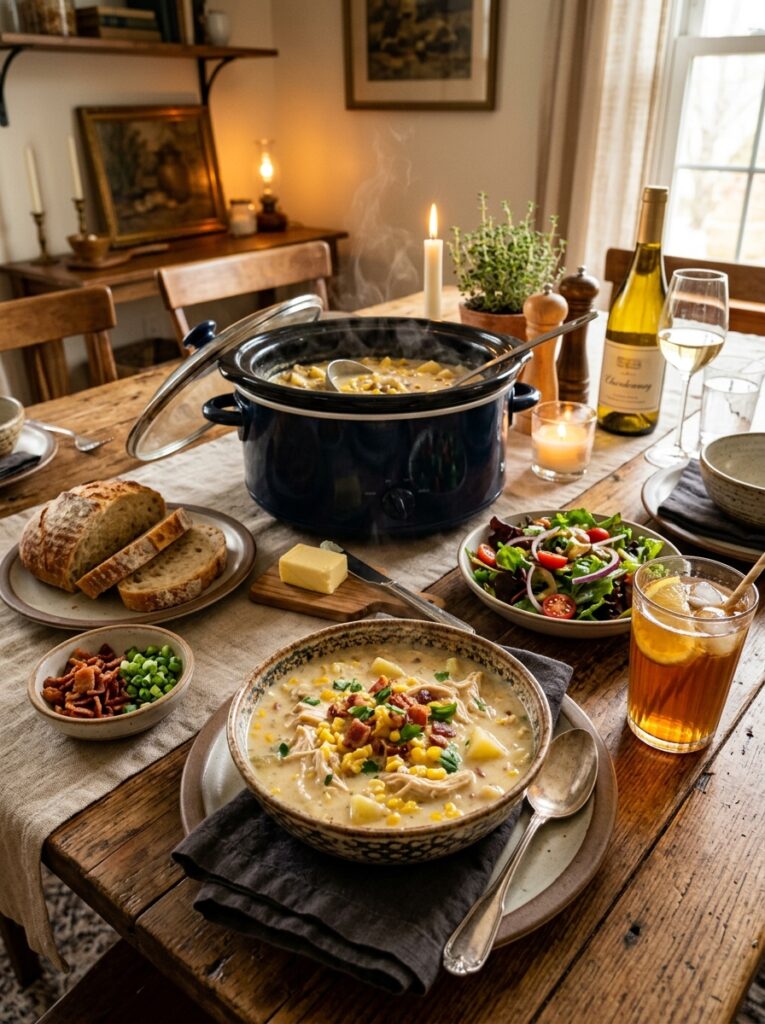 Crockpot Chicken Corn Chowder: The Ultimate Comfort Meal 15 Chicken corn chowder setup 202606022019