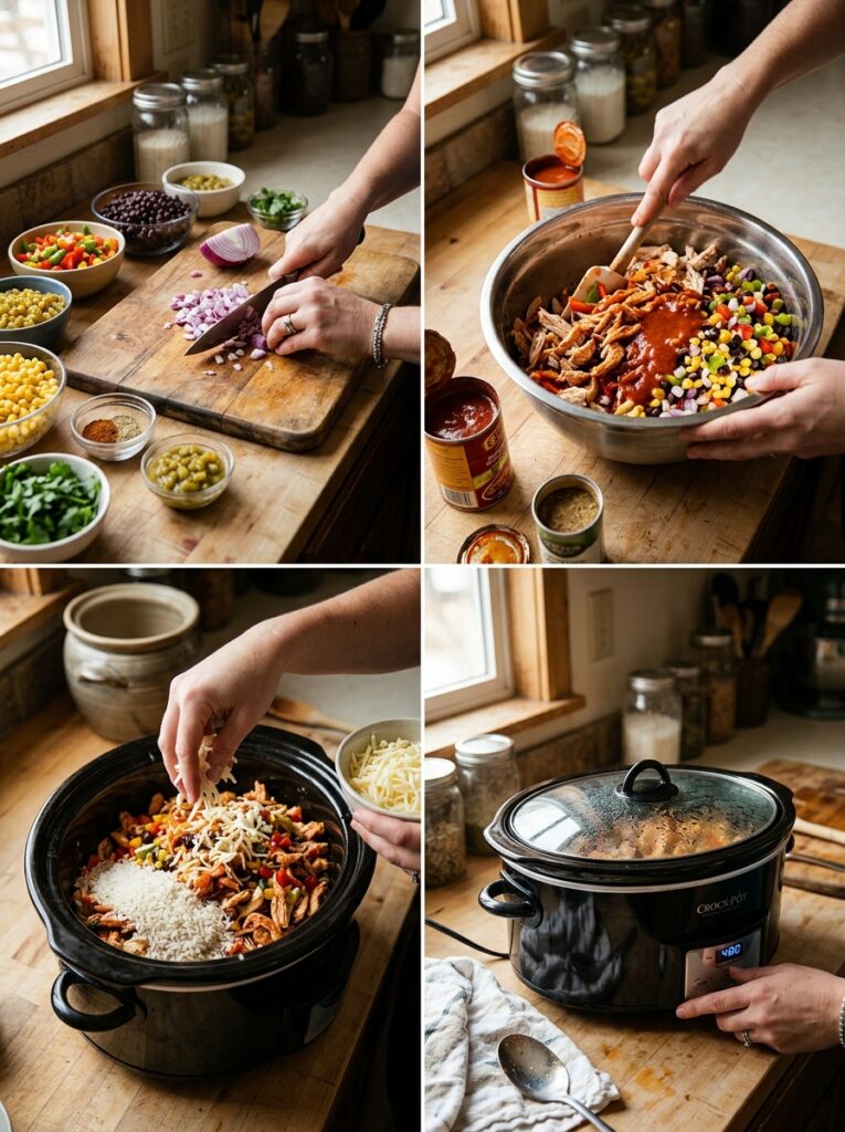 Slow Cooker Chicken Enchilada Rice 14 Chicken enchilada rice cooking p… 202605251523