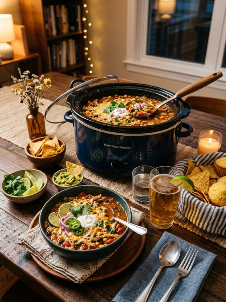 Crockpot Chicken Enchilada Soup 15 Chicken enchilada soup setup 202605111316