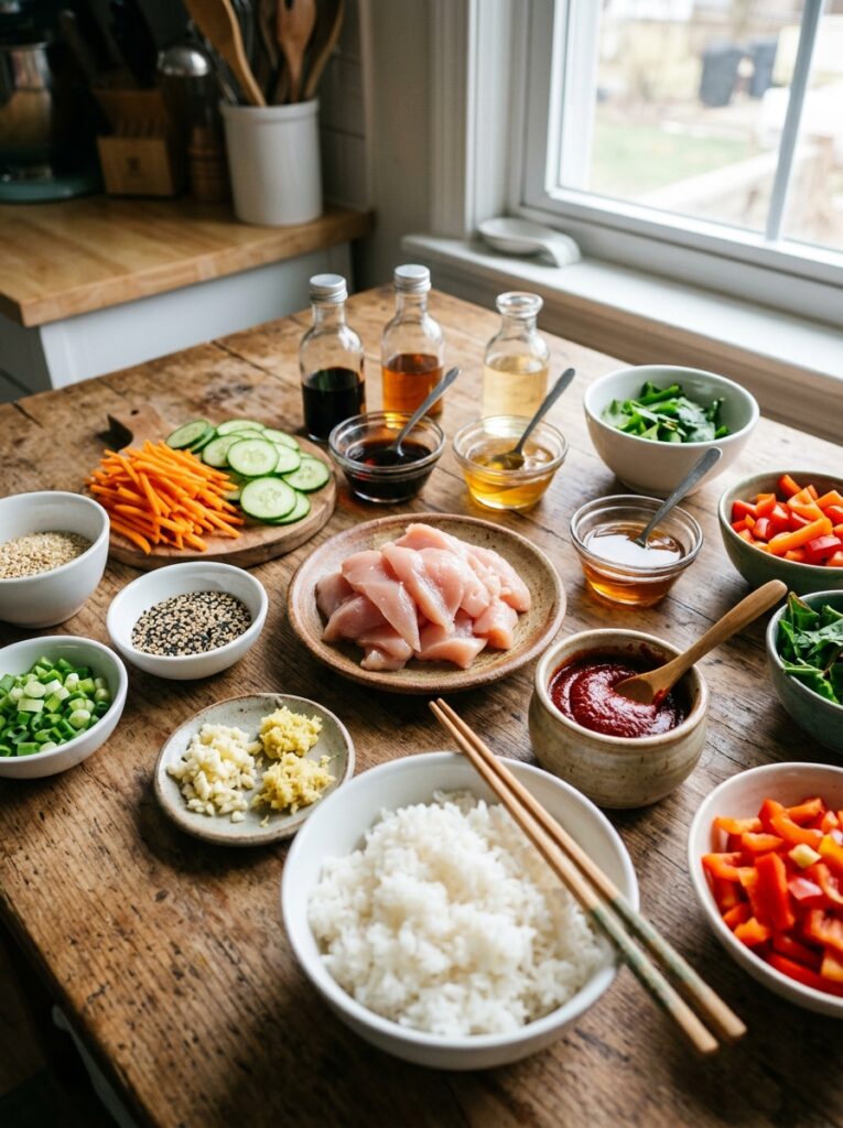 Chicken Breast Gochujang Rice Bowls 13 Chicken gochujang rice bowls ing… 202606022011