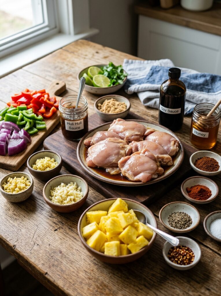 Hawaiian Huli Huli Chicken: The Ultimate Guide to Authentic Homemade Grilled Chicken 13 Chicken ingredients arranged on … 202605092006
