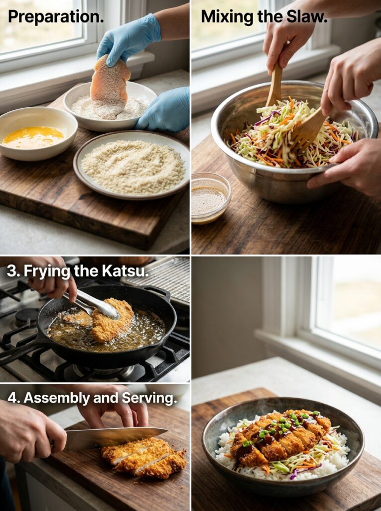 Chicken Katsu Bowls: A Crispy, Comforting Japanese Home Recipe 14 Chicken katsu bowls cooking process 202605221954