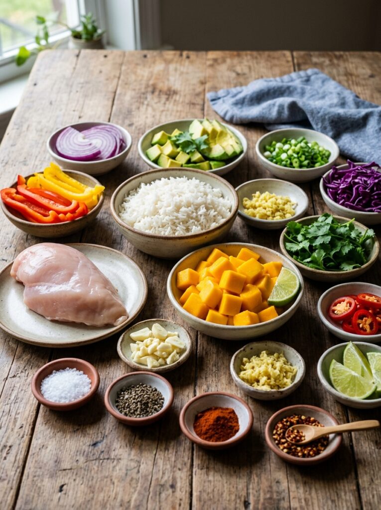 Chicken Breast Mango Rice Bowls: The Ultimate Recipe 13 Chicken mango rice bowls ingredi… 202606021945