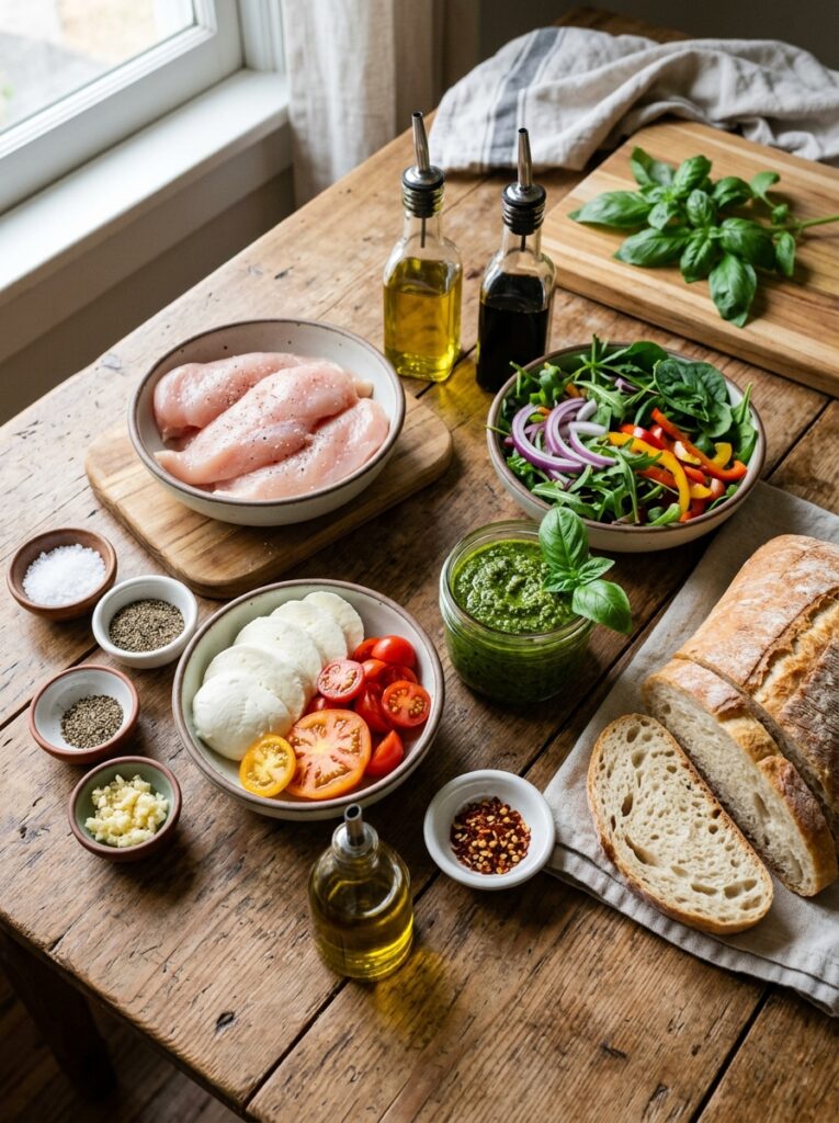 Chicken Pesto Caprese Sandwiches: Ultimate Homemade Recipe 13 Chicken pesto caprese sandwich i… 202605302116
