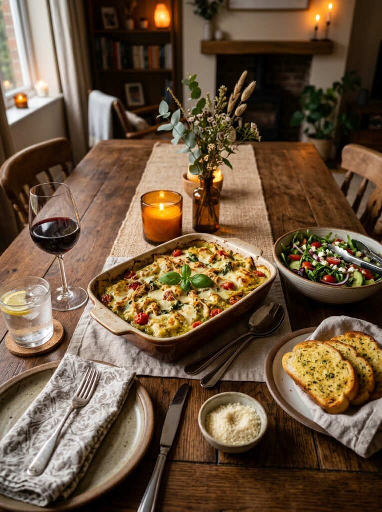 Rotisserie Chicken Pesto Ravioli Bake: A Cozy Weeknight Dinner 15 Chicken pesto ravioli bake setup 202605302113