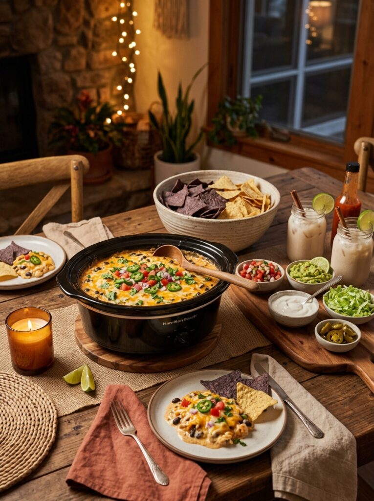 Slow Cooker Chicken Taco Dip: The Ultimate Crowd-Pleasing Recipe 15 Chicken taco dip setup 202605101400