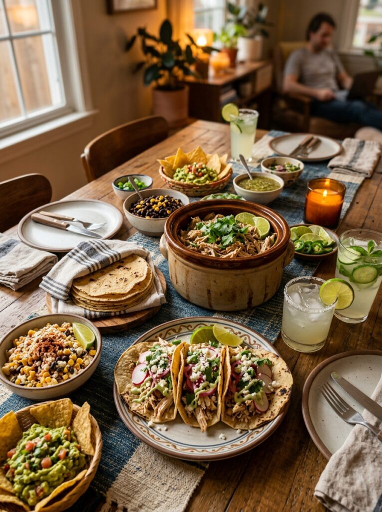 slow cooker cilantro lime chicken tacos 15 Chicken tacos with side dishes 202605091959