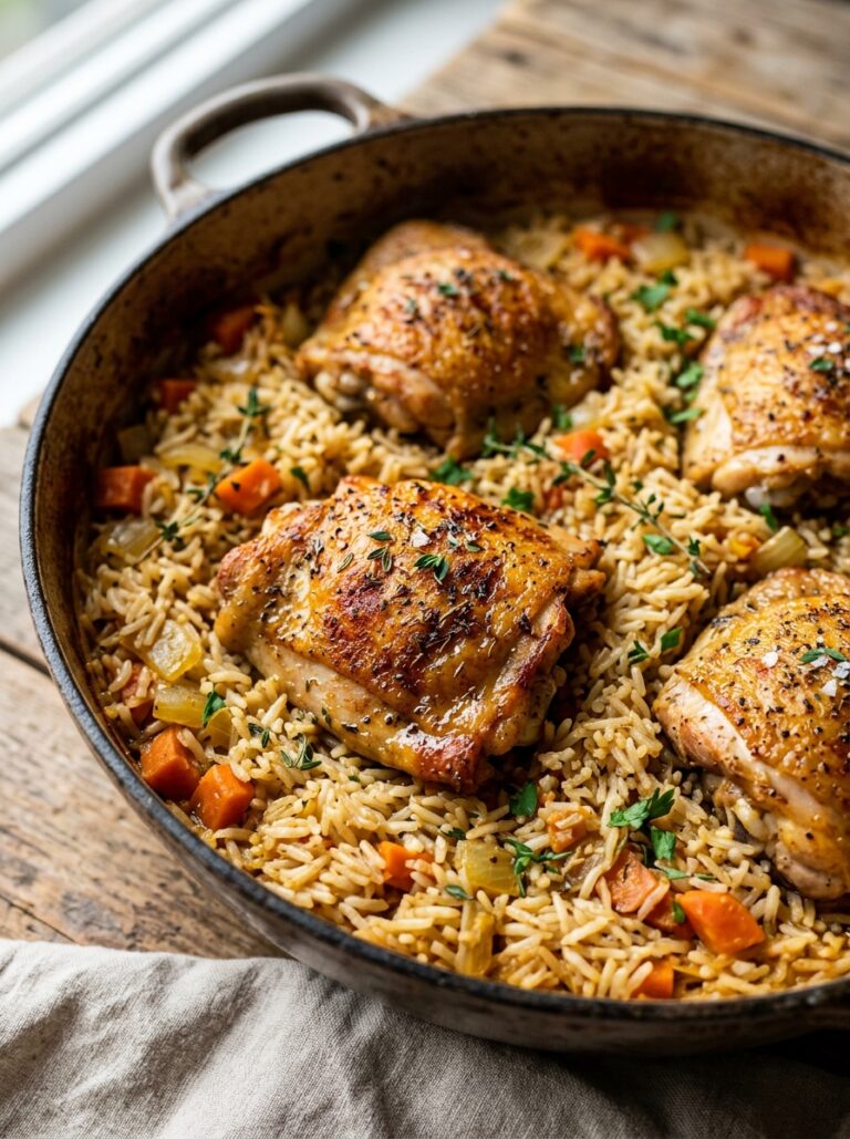 One Pan Chicken Thighs and Rice 17 Chicken thighs and rice 202605182340