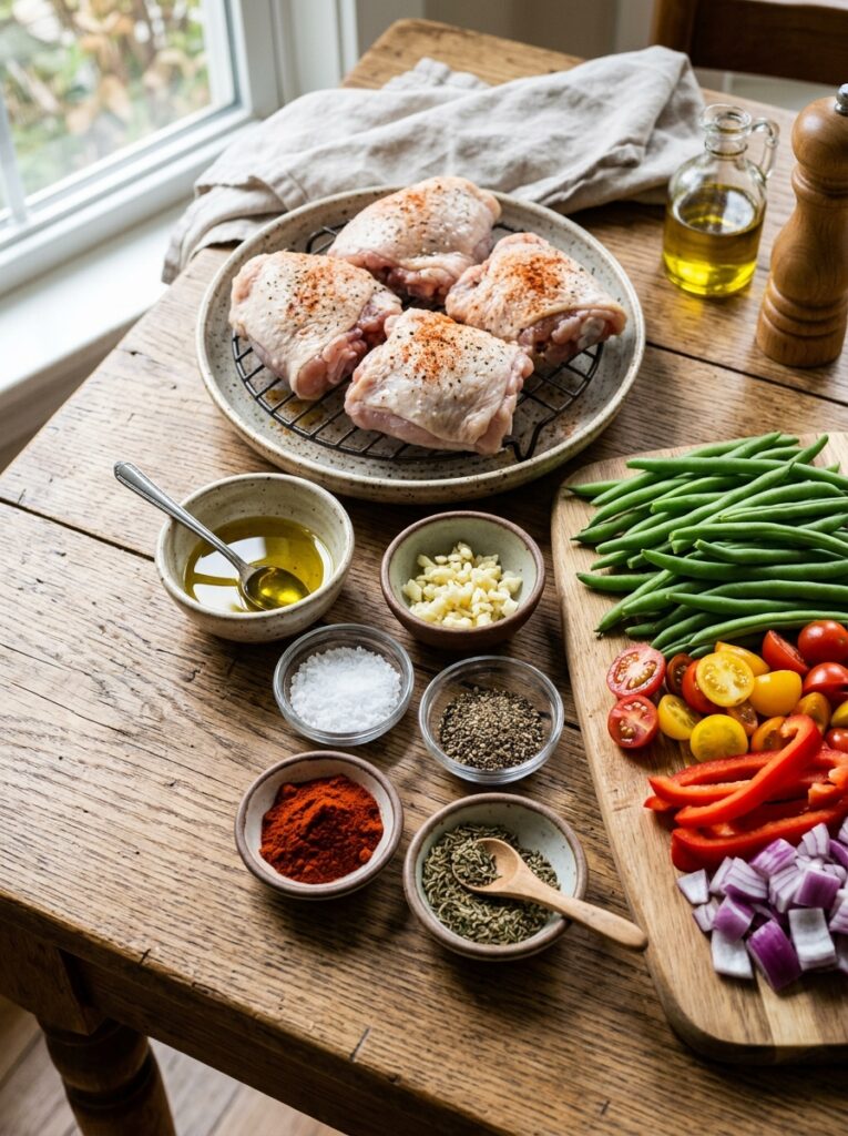 Chicken thighs green beans ingre… 202605241601