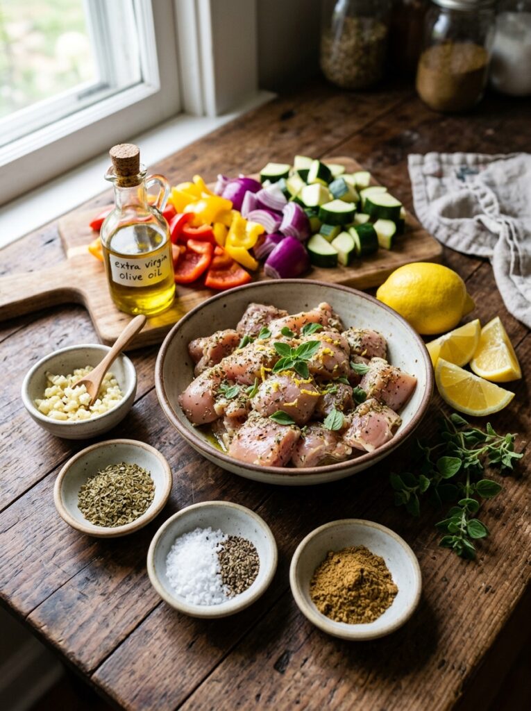 souvlaki chicken thighs 13 Chicken thighs ingredients arran… 202605032231