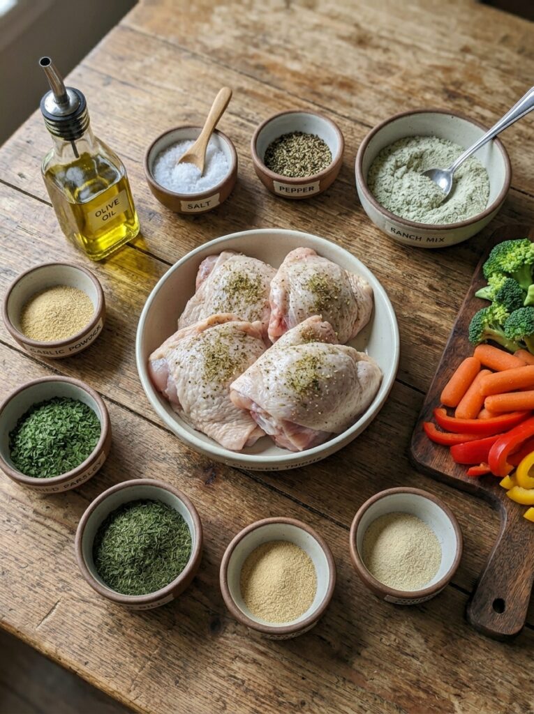 air fryer ranch chicken thighs 13 Chicken thighs ingredients arran… 202605252003