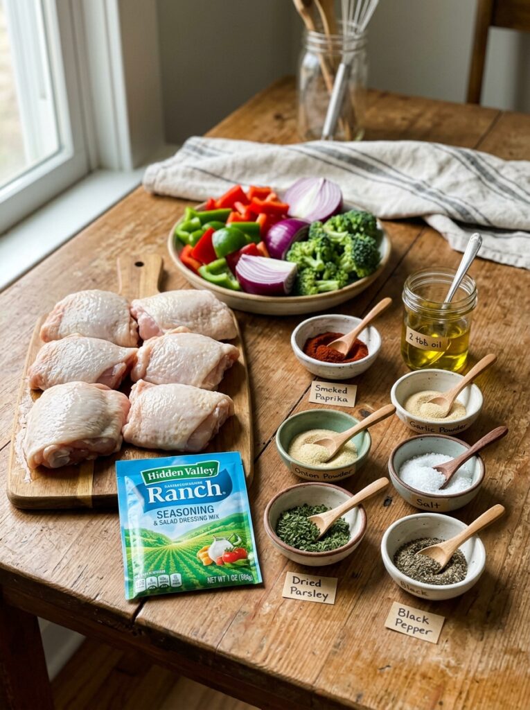 Ranch Baked Chicken Thighs 13 Chicken thighs ingredients woode… 202605091954