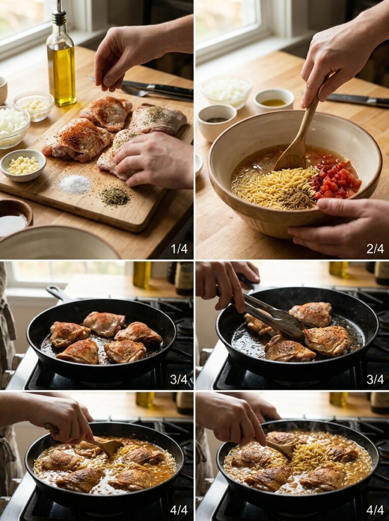 orzo chicken thighs skillet: A One-Pan Wonder for Busy Nights 14 Chicken thighs skillet cooking p… 202605211310