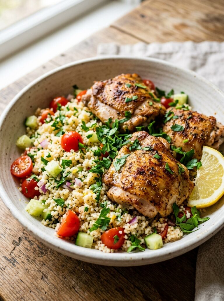 Chicken Thighs with Couscous: A Flavorful One-Pan Mediterranean Delight 17 Chicken thighs with couscous 202605211327