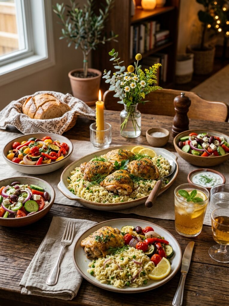 Lemon Rice Chicken Thighs: Flavorful One-Pan Dinner 15 Chicken thighs with side dishes 202605182359
