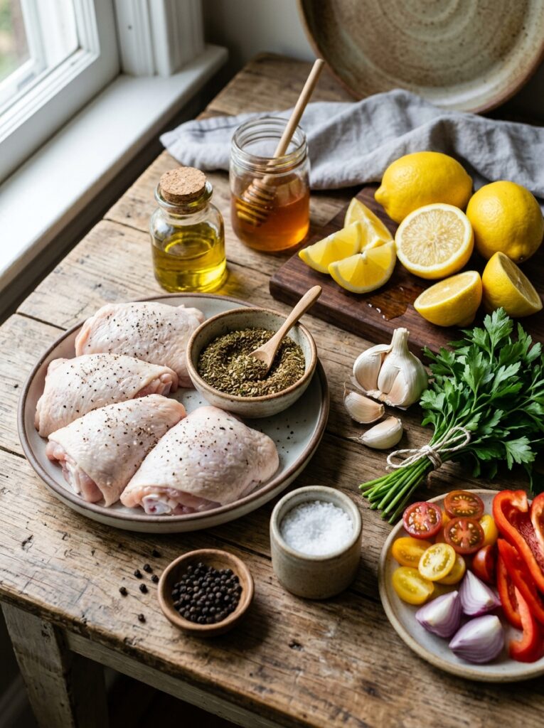 zaatar lemon chicken thighs: Aromatic Mediterranean Dinner 13 Chicken thighs with zaatar and 202605032252