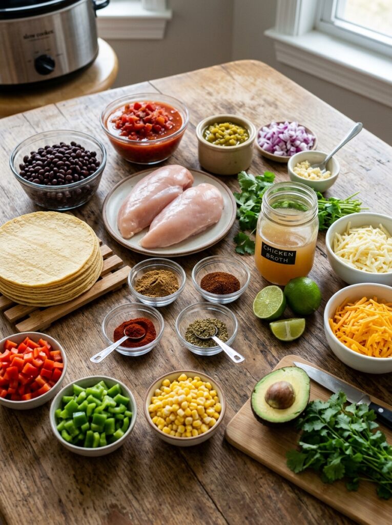 Slow Cooker Chicken Tortilla Casserole 2 Chicken tortilla casserole ingre… 202605231827
