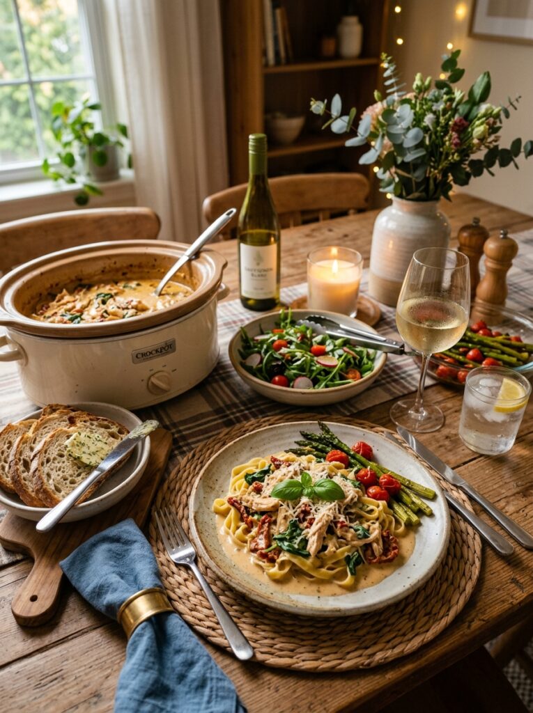 Crockpot Creamy Sun Dried Tomato Chicken 15 Chicken with side dishes 202605081341