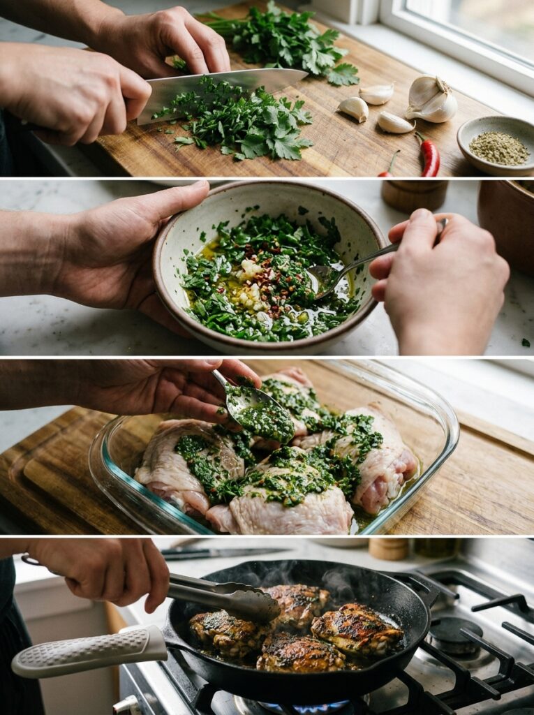 Chimichurri Chicken Thighs: Juicy, Flavor-Packed Dinner Recipe 14 Chimichurri chicken cooking process 202605311714