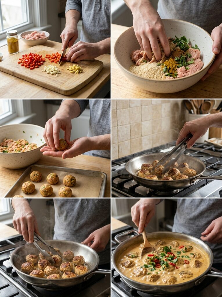Coconut Curry Chicken Meatballs: Creamy, Spicy, and Irresistible 14 Coconut curry chicken meatballs … 202605182351