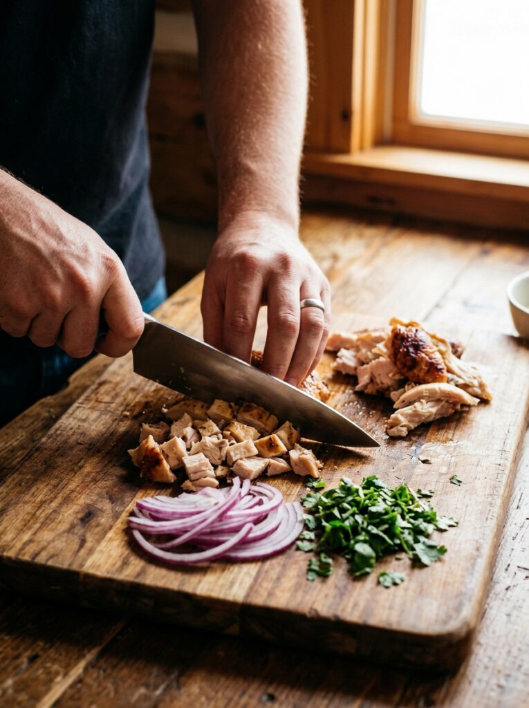 Cooking BBQ chicken quesadillas … 202605092018