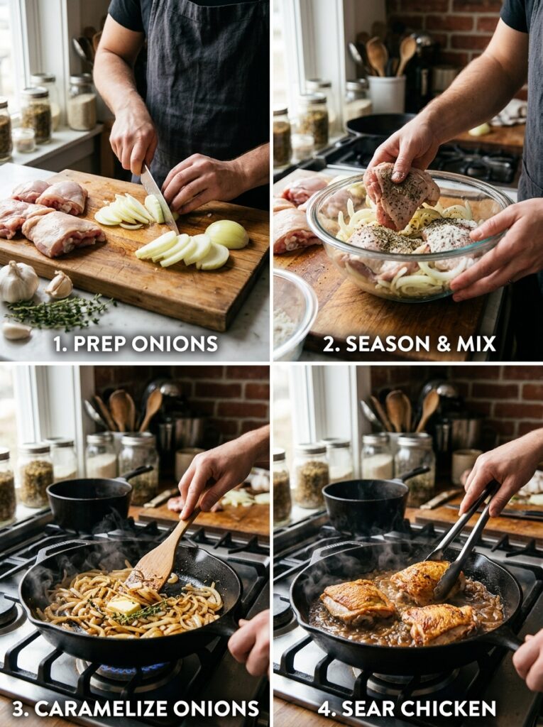 French Onion Chicken Thighs 14 Cooking French onion chicken thighs 202605162212