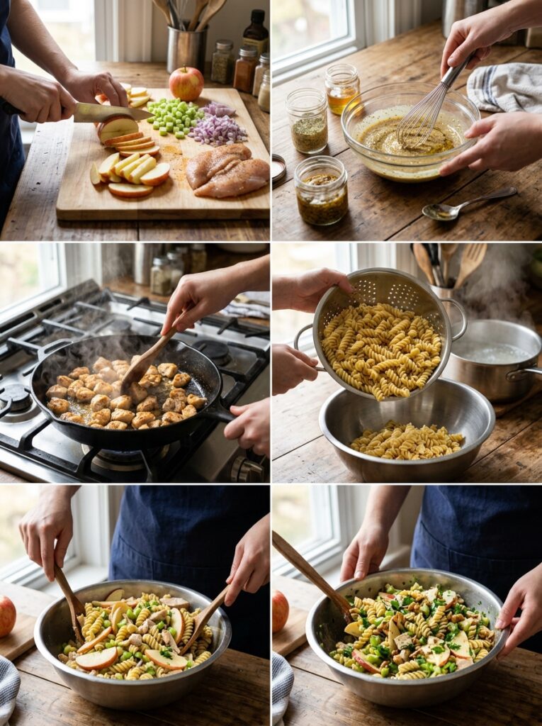 Honey Dijon Crisp Apple Chicken Pasta Salad 14 Cooking Honey Dijon Apple Chicke… 202606062039