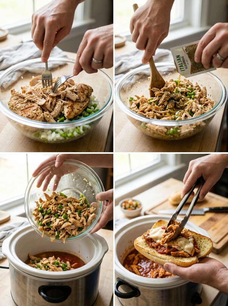 Slow Cooker Italian Chicken Sandwiches: Easy Homemade Recipe 14 Cooking Italian chicken sandwiches 202605171756