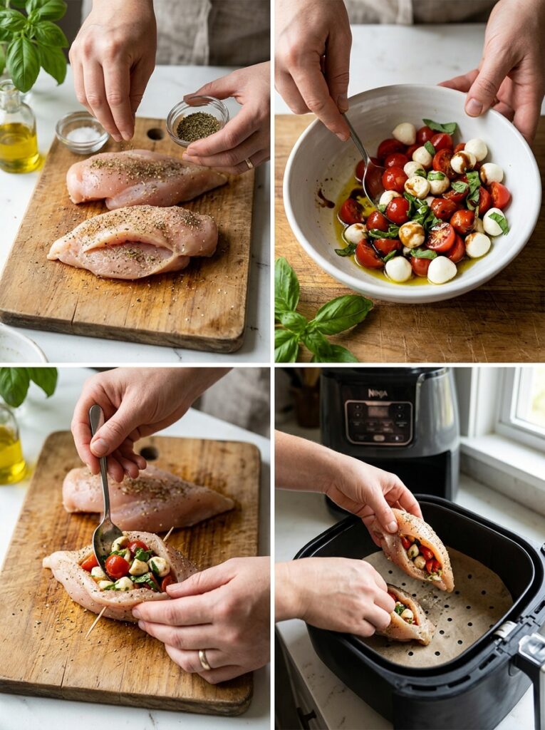 air fryer caprese chicken breast recipe 14 Cooking air fryer caprese chicken 202605042248