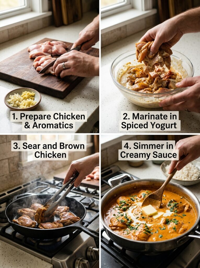 Butter Chicken Thighs: Rich, Creamy Indian Curry Made at Home 14 Cooking butter chicken thighs st… 202605111311