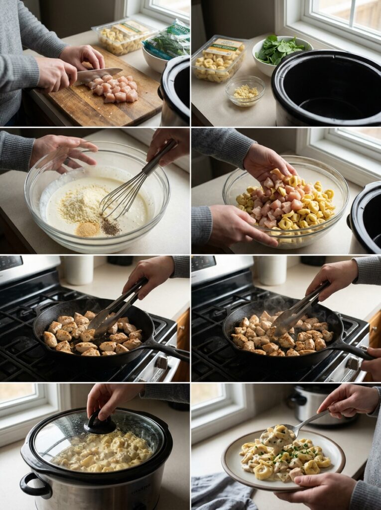 Crockpot Chicken Alfredo Tortellini 14 Cooking chicken alfredo tortelli… 202605021728