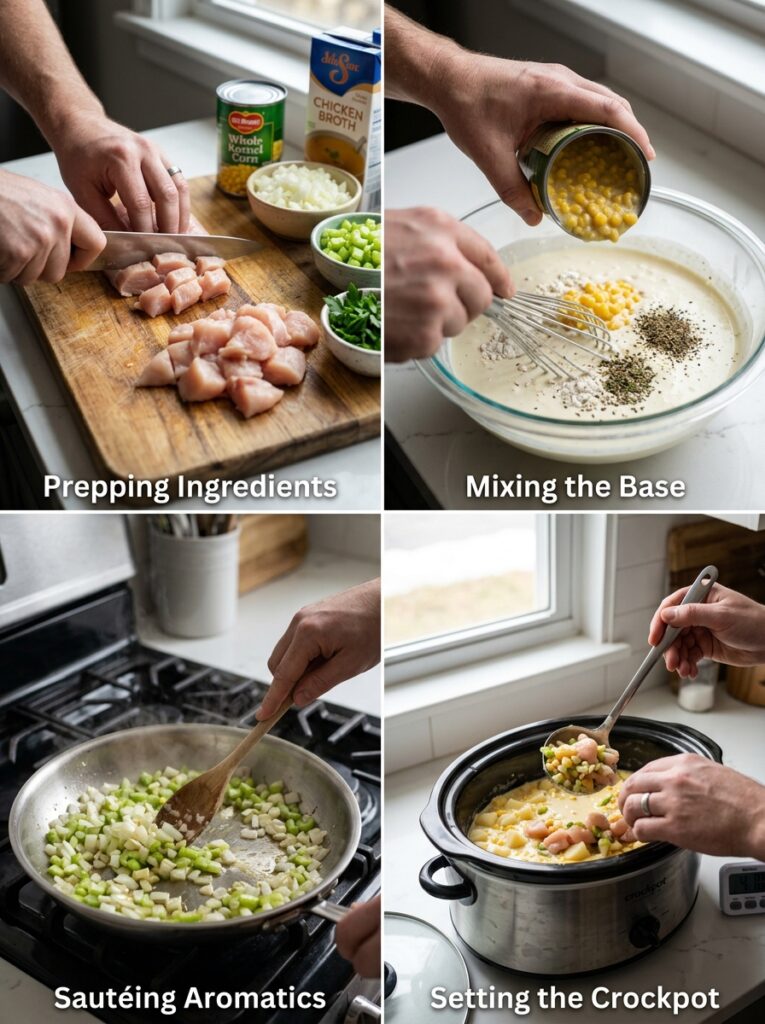 Crockpot Chicken Corn Chowder: The Ultimate Comfort Meal 14 Cooking chicken corn chowder ste… 202606022019