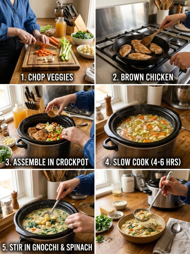 Crockpot Chicken Gnocchi Soup: The Ultimate Comfort Food Recipe 14 Cooking chicken gnocchi soup ste… 202605052050